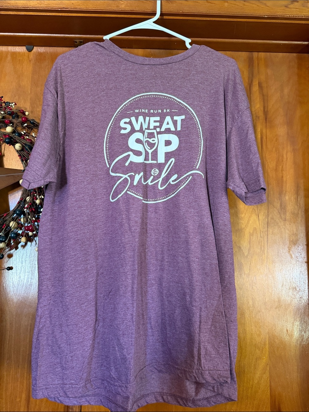Gildan Purple Heather 'Sweat Sip Smile' Short Sleeve Tee
